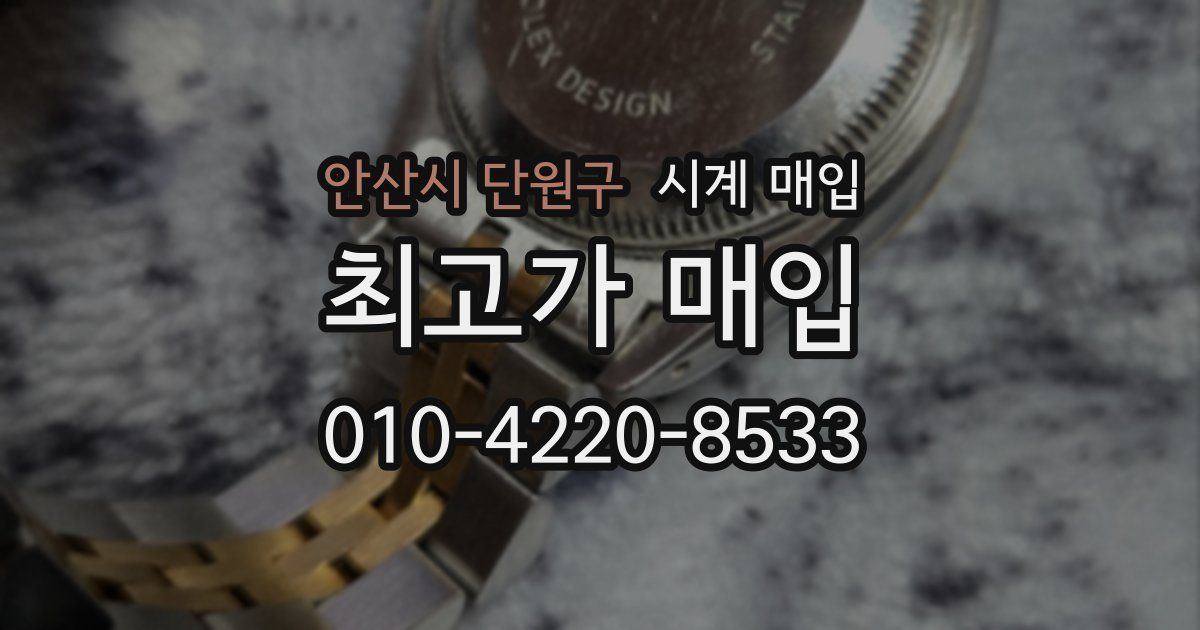 안산시 단원구 시계 매입