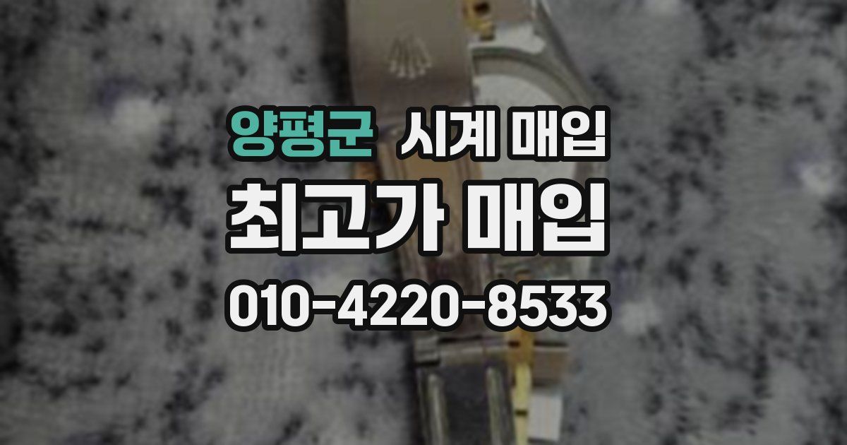 양평군 시계 매입