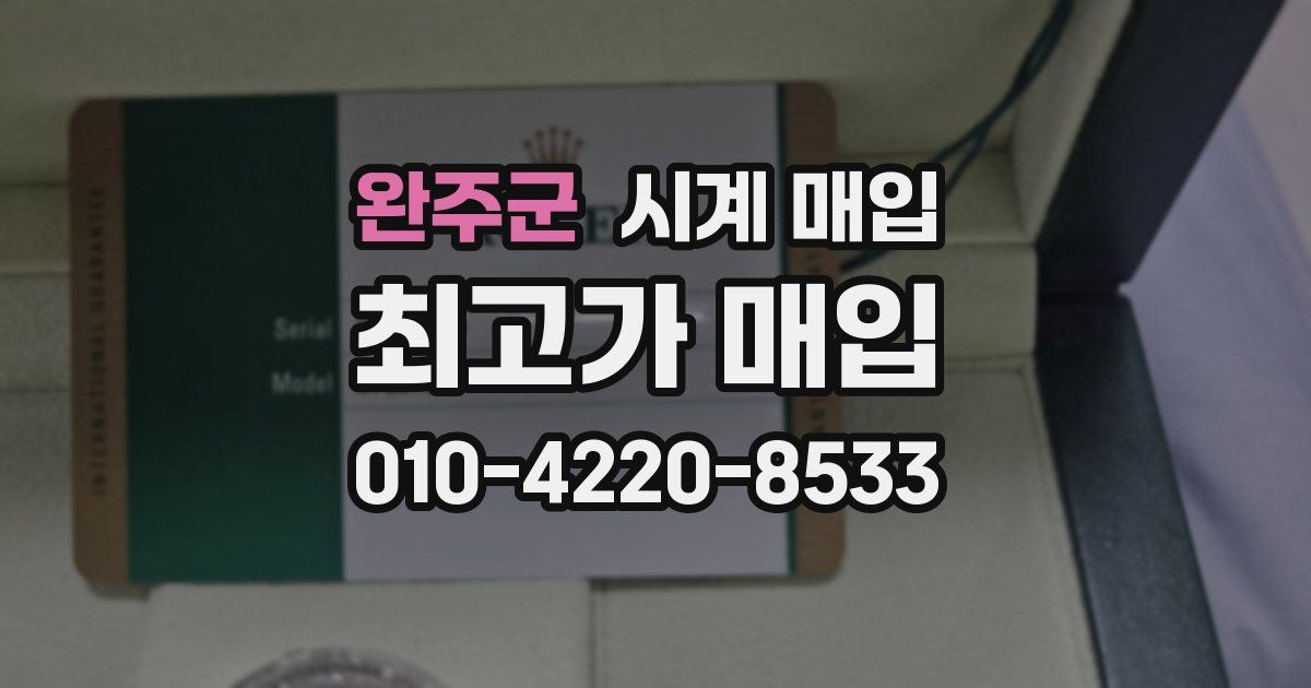 완주군 시계 매입