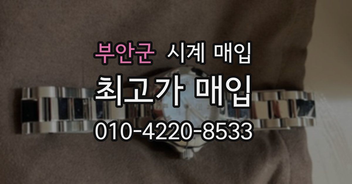 부안군 시계 매입