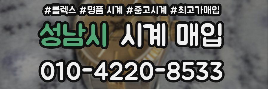 성남시 시계 매입