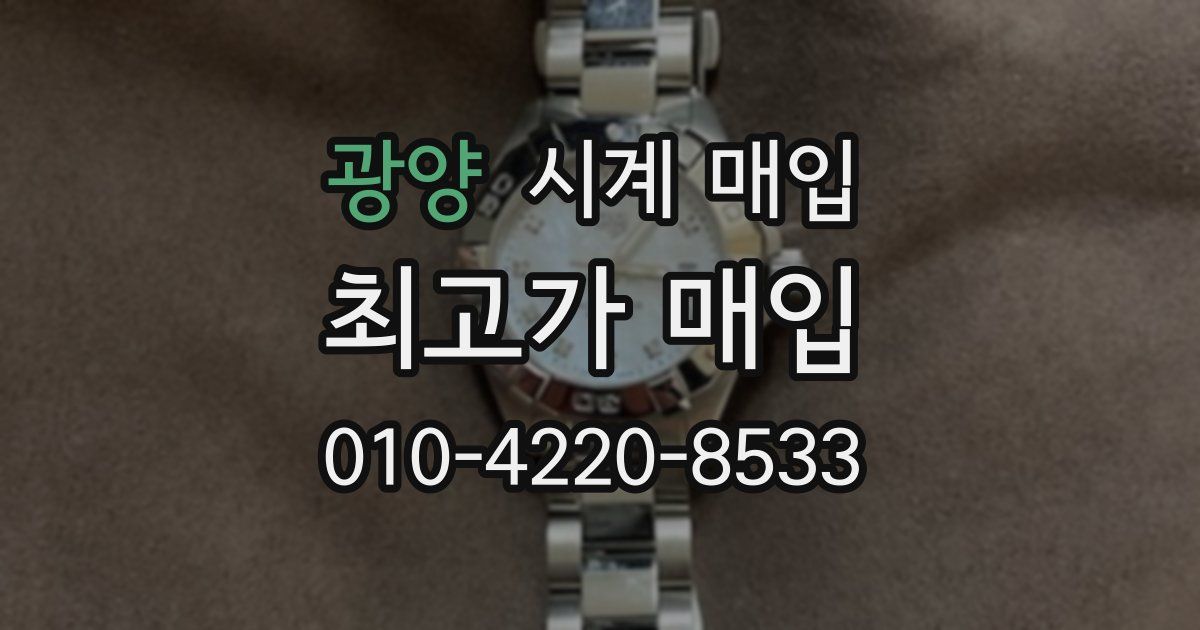 광양 시계 매입