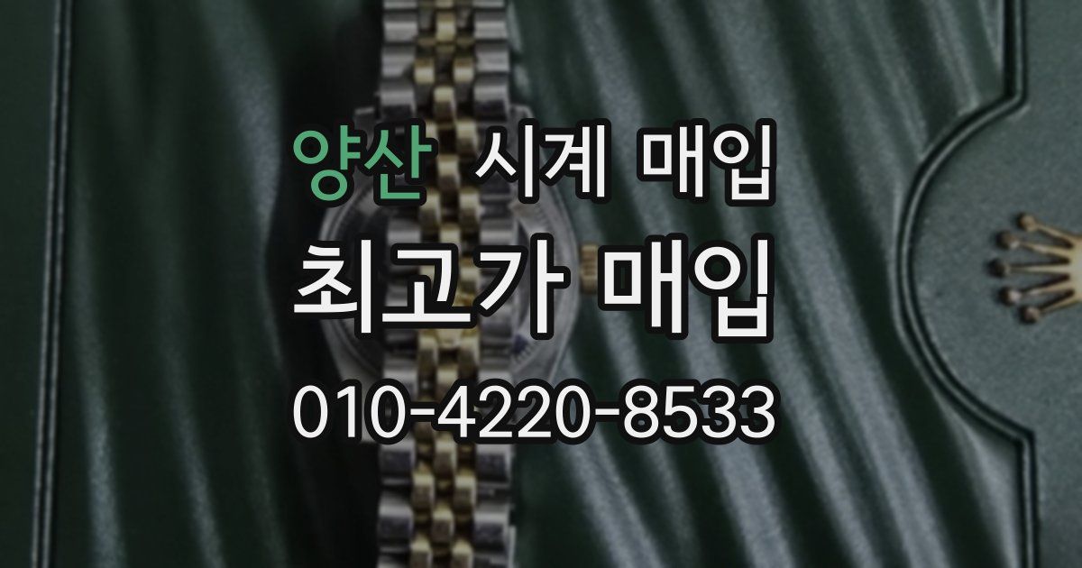 양산 시계 매입