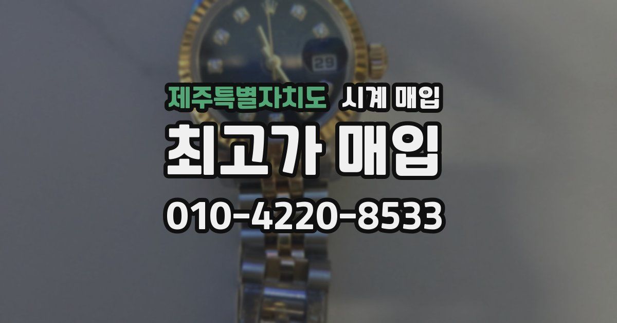 제주특별자치도 시계 매입