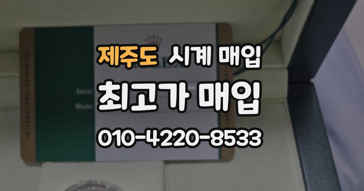 제주도 시계 매입
