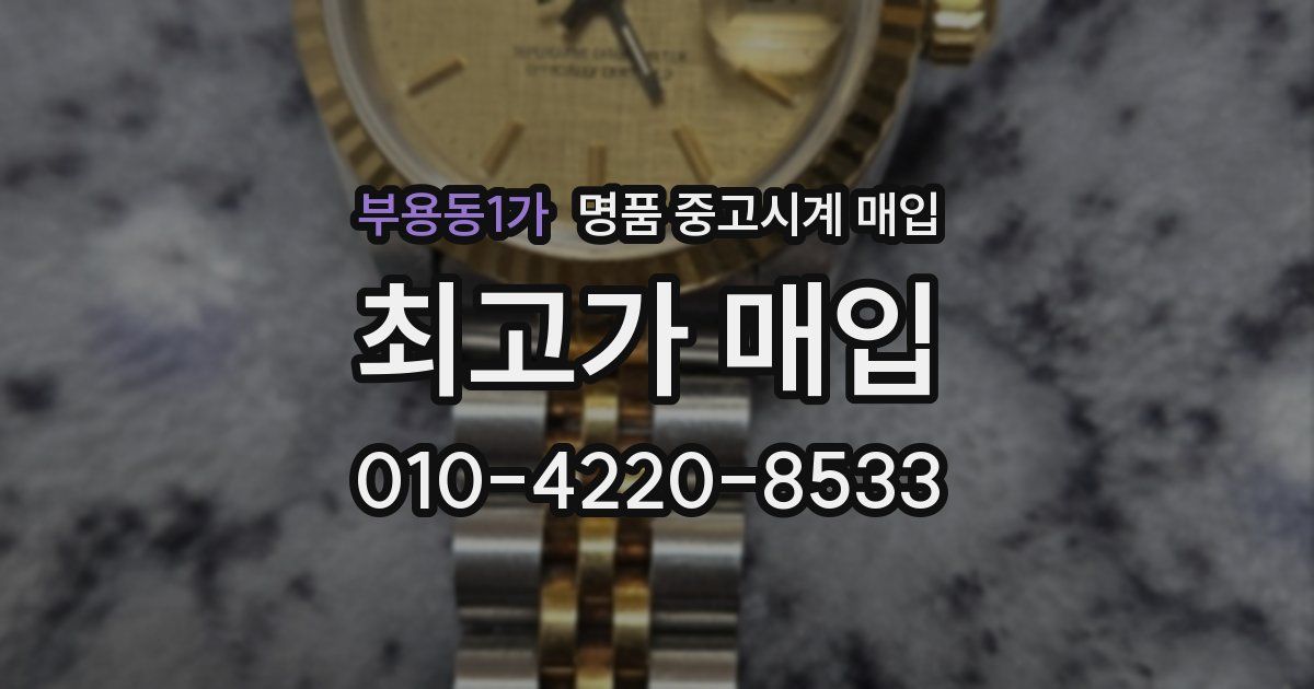 부용동1가 명품 중고시계 매입
