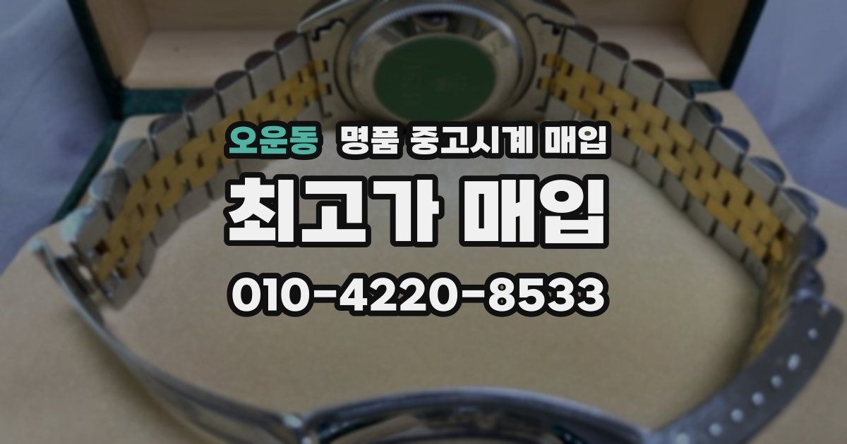 오운동 명품 중고시계 매입
