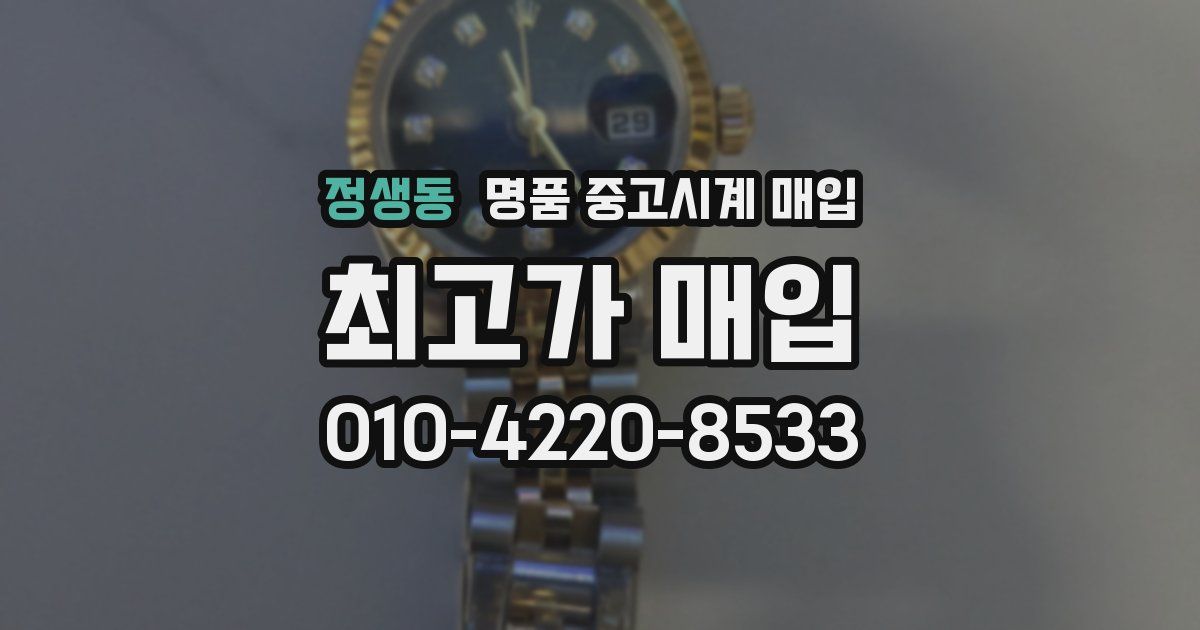 정생동 명품 중고시계 매입