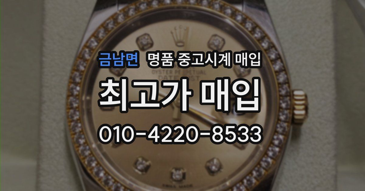 금남면 명품 중고시계 매입