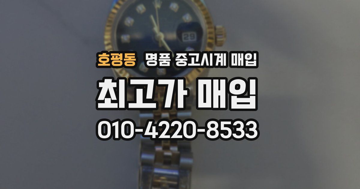 호평동 명품 중고시계 매입