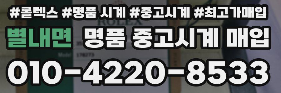 별내면 명품 중고시계 매입