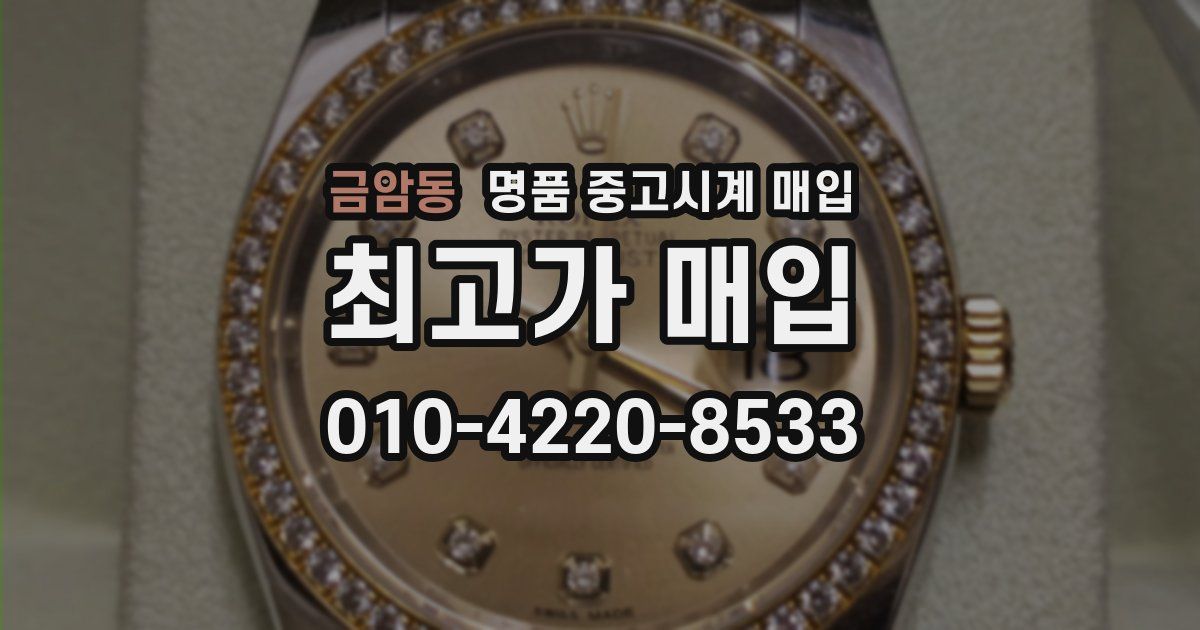 금암동 명품 중고시계 매입
