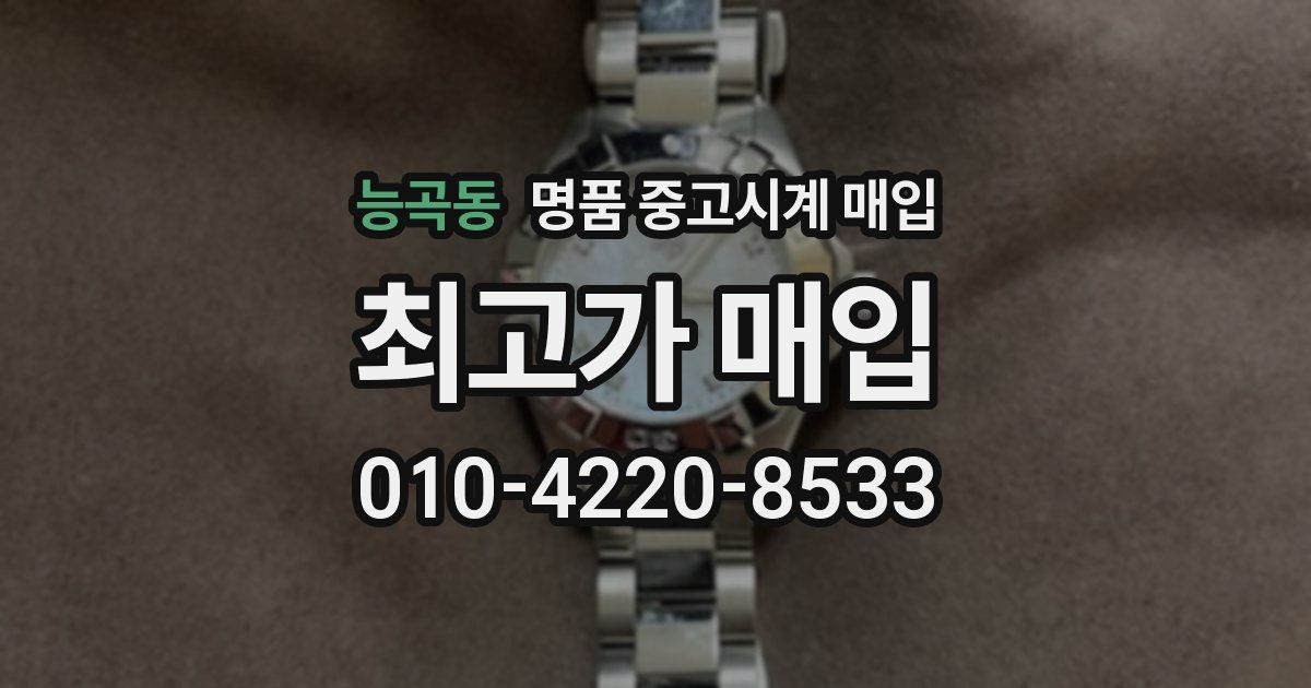능곡동 명품 중고시계 매입