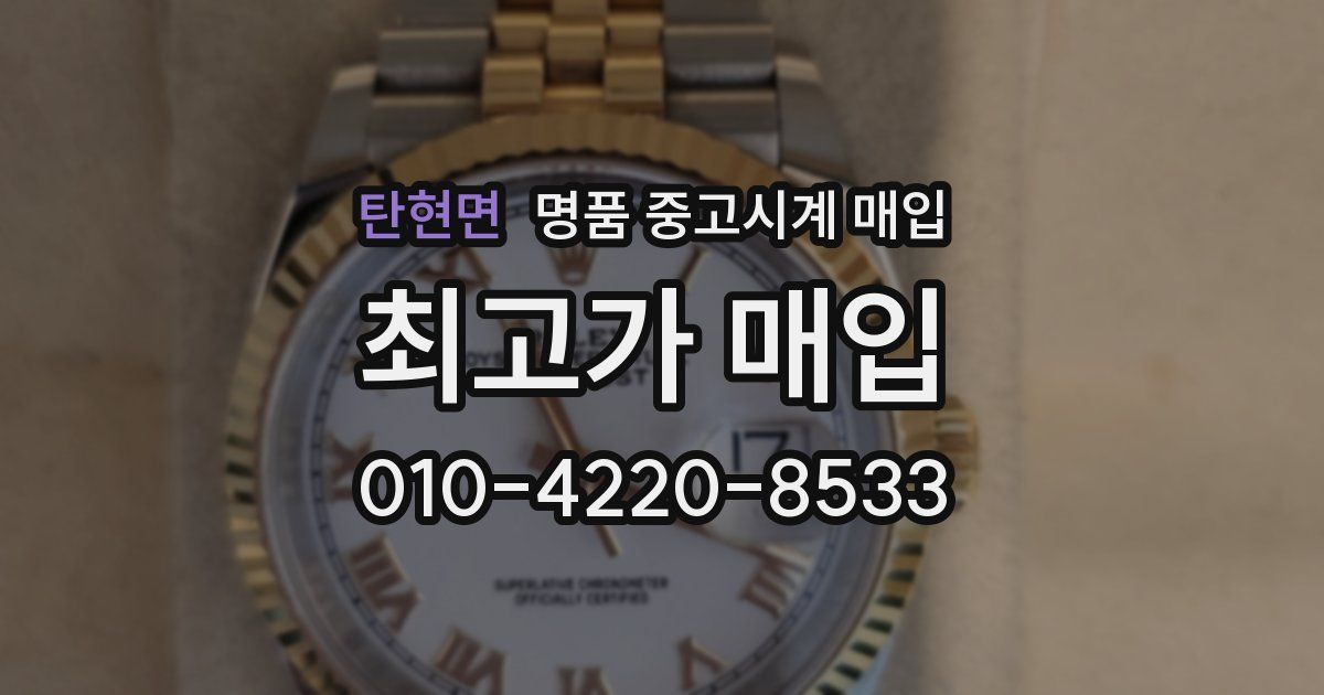 탄현면 명품 중고시계 매입