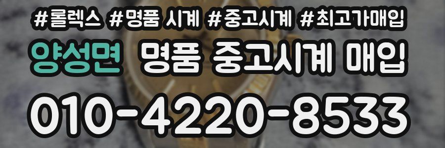 양성면 명품 중고시계 매입