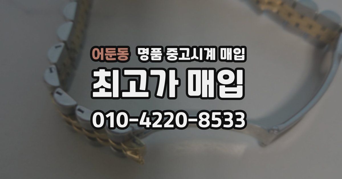 어둔동 명품 중고시계 매입