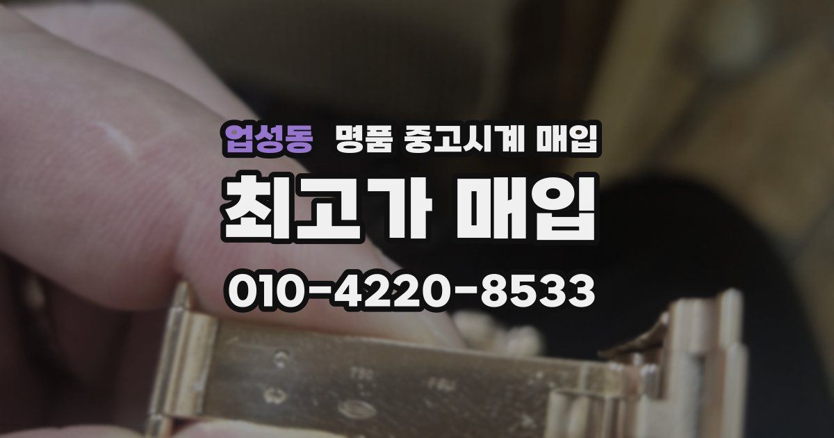 업성동 명품 중고시계 매입