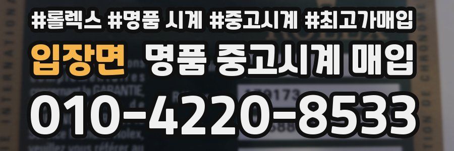 입장면 명품 중고시계 매입