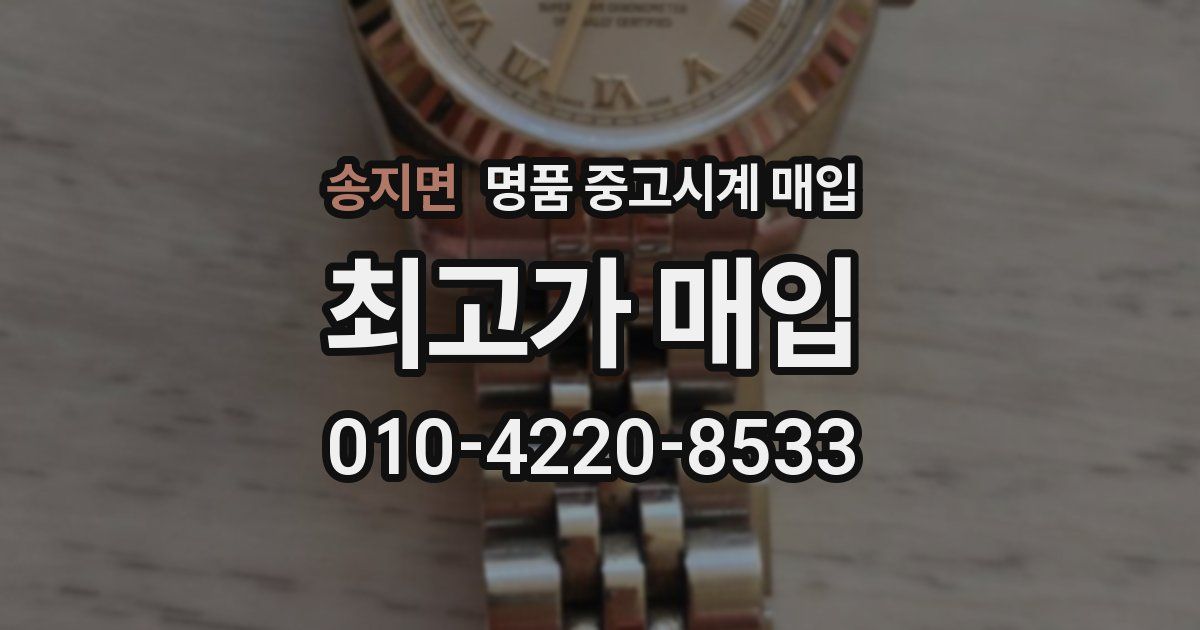 송지면 명품 중고시계 매입