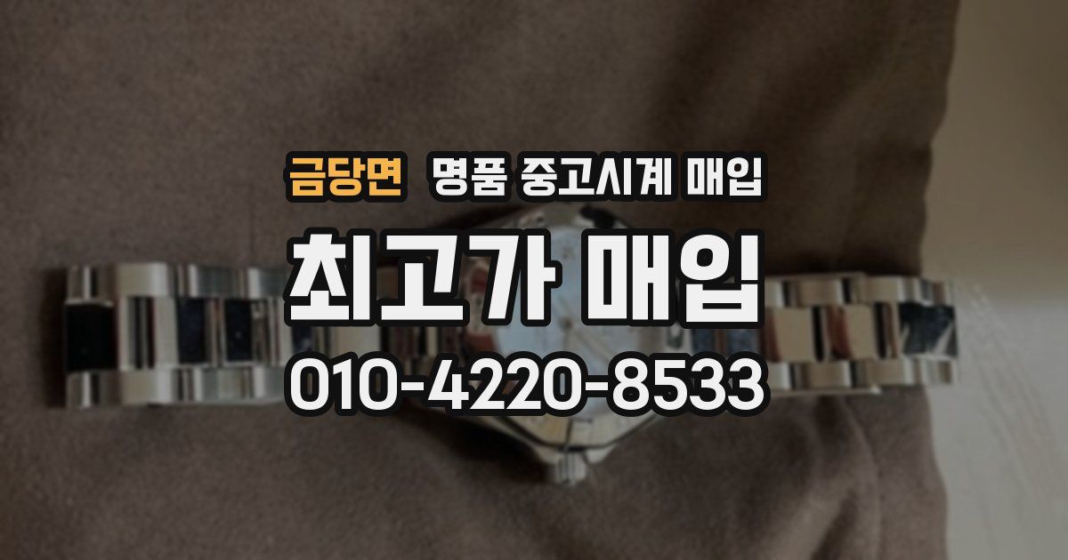 금당면 명품 중고시계 매입