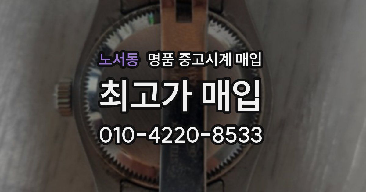 노서동 명품 중고시계 매입