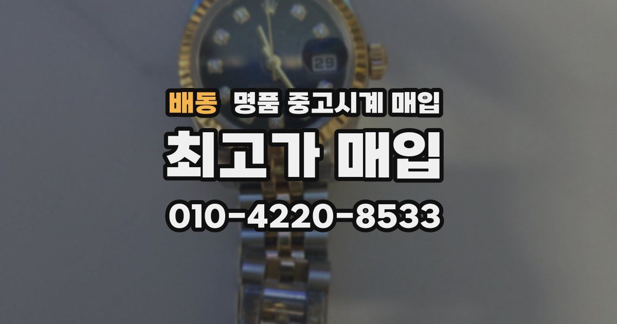 배동 명품 중고시계 매입