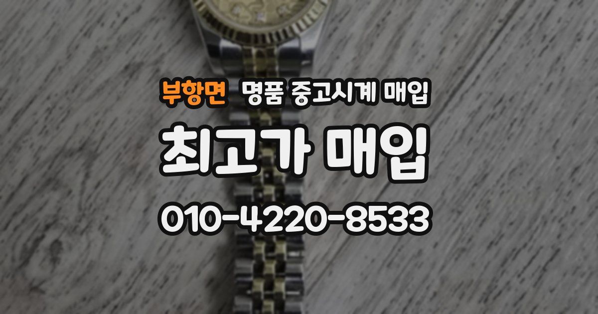 부항면 명품 중고시계 매입