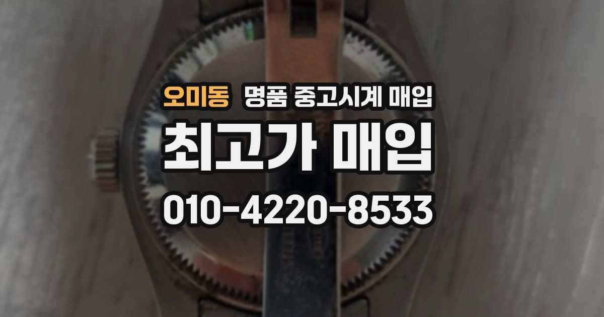 오미동 명품 중고시계 매입