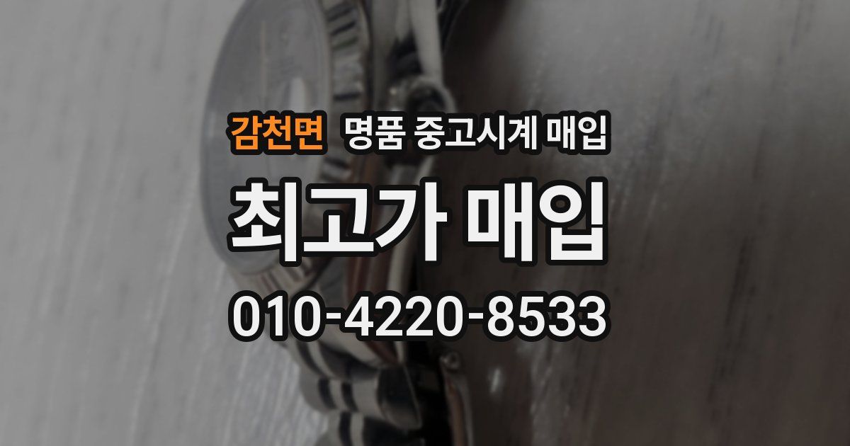 감천면 명품 중고시계 매입