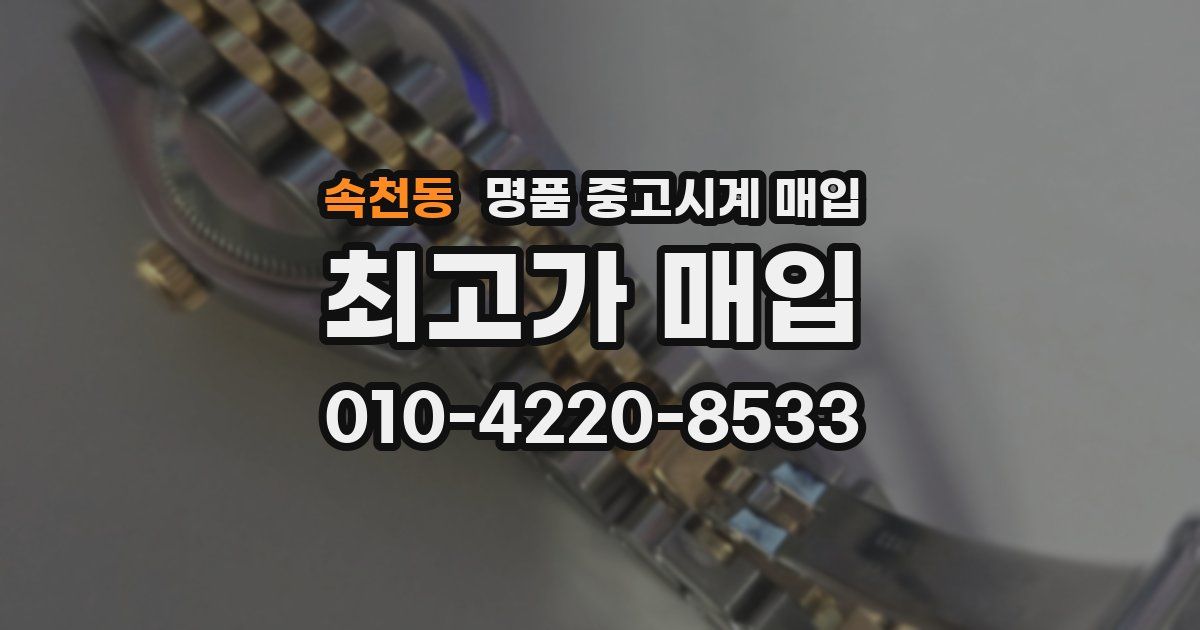속천동 명품 중고시계 매입