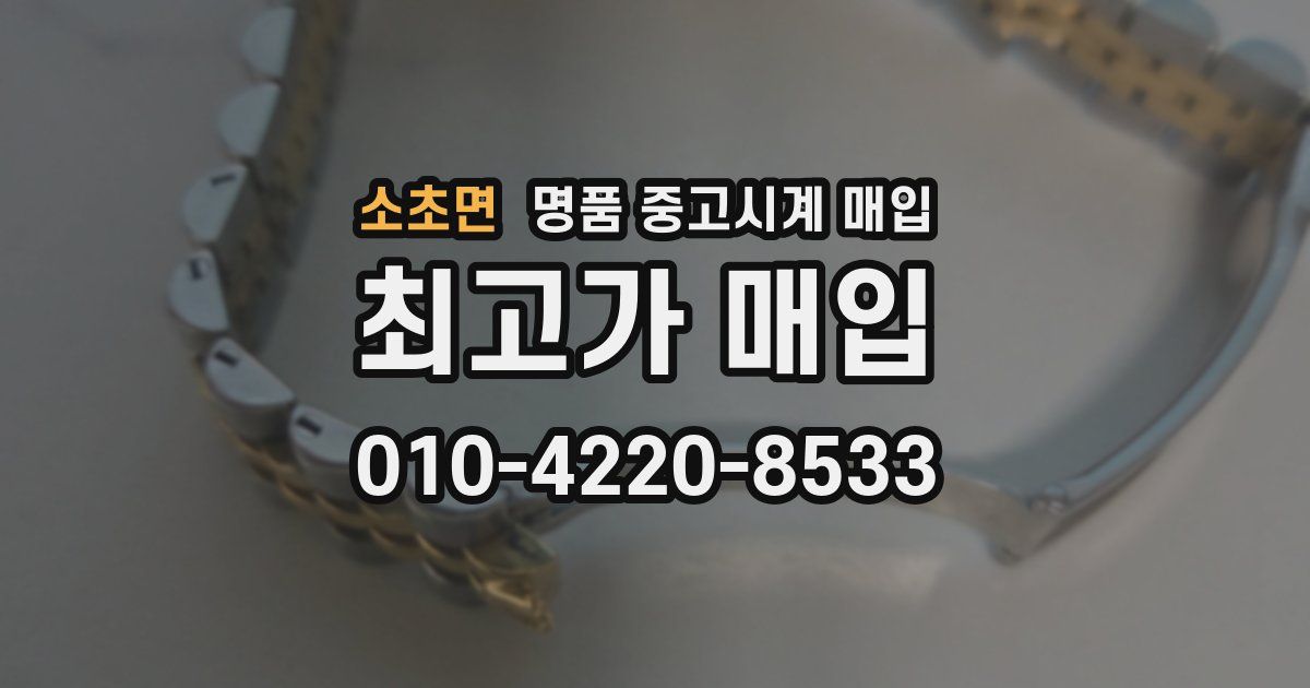 소초면 명품 중고시계 매입