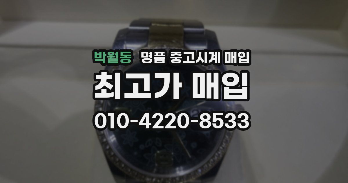 박월동 명품 중고시계 매입