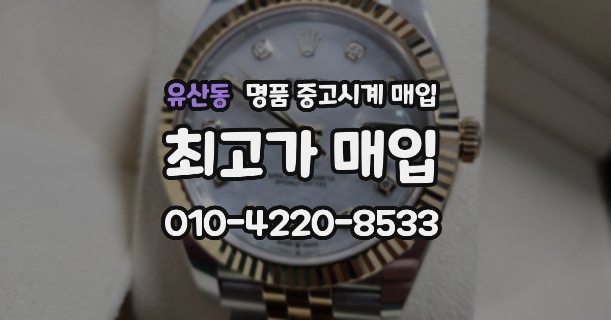 유산동 명품 중고시계 매입