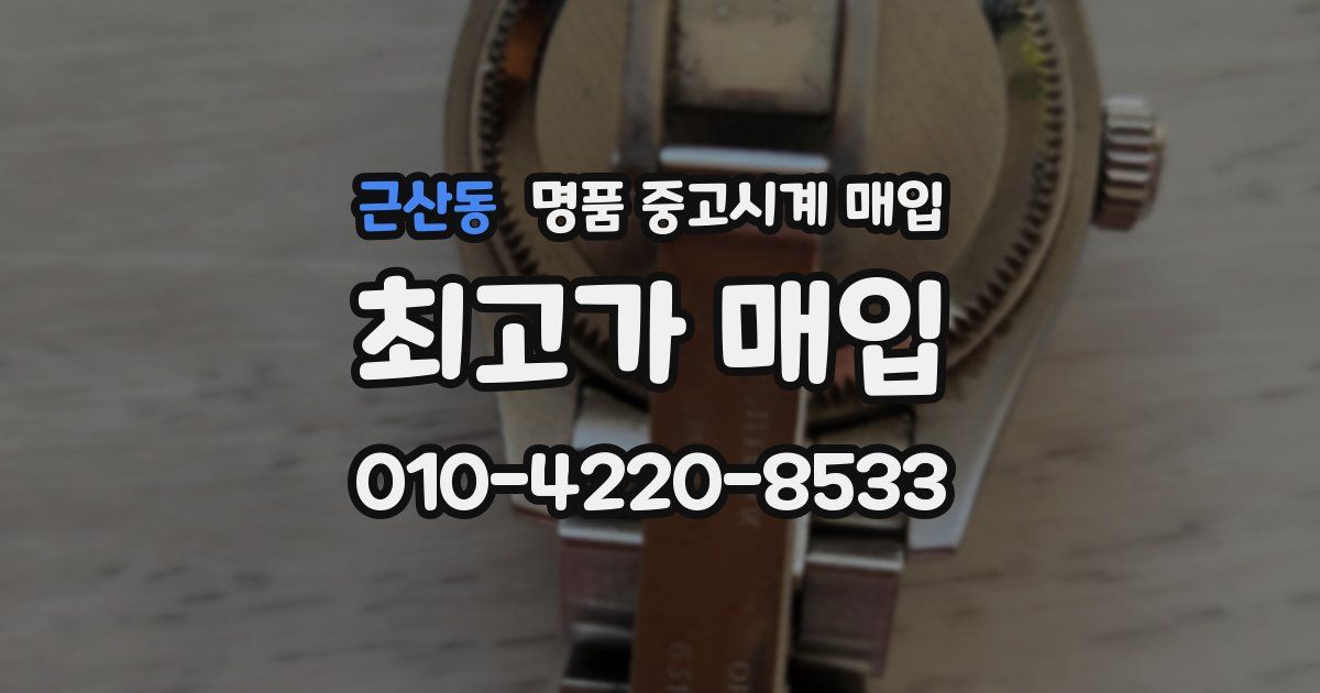 근산동 명품 중고시계 매입