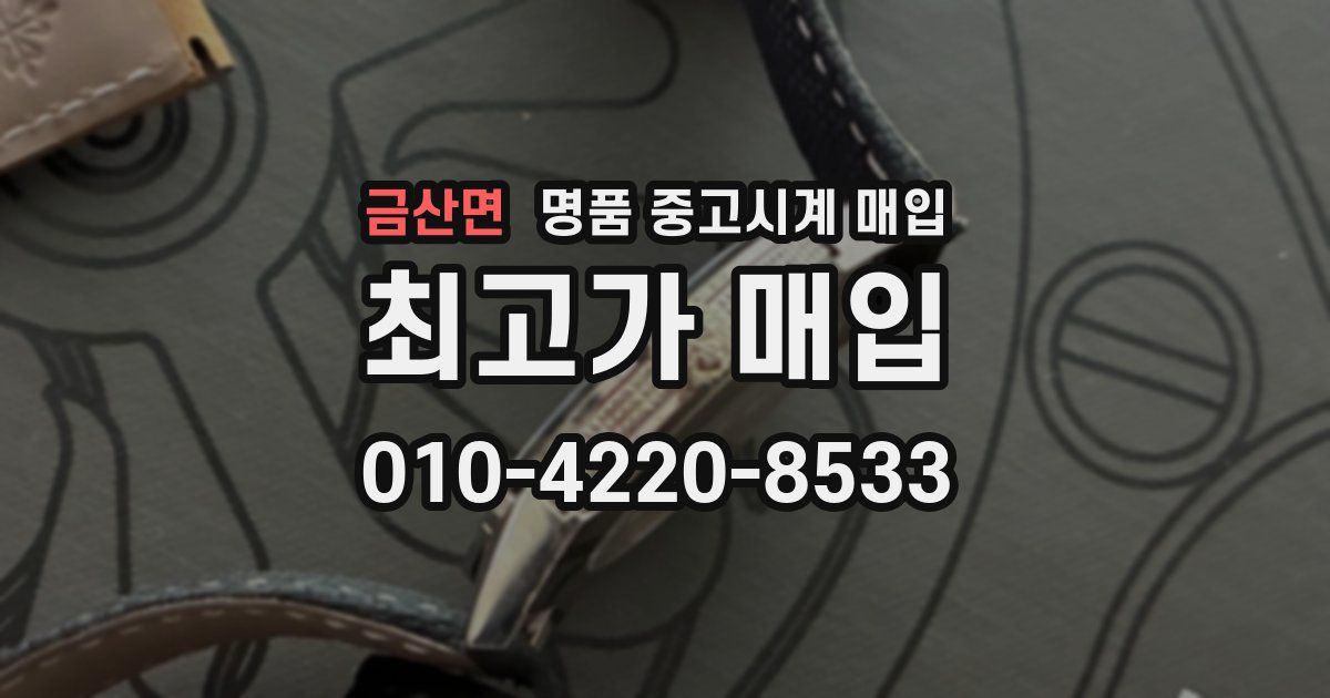 금산면 명품 중고시계 매입