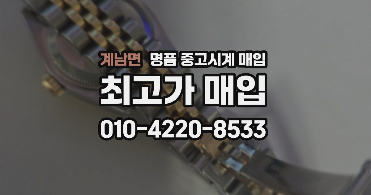 계남면 명품 중고시계 매입