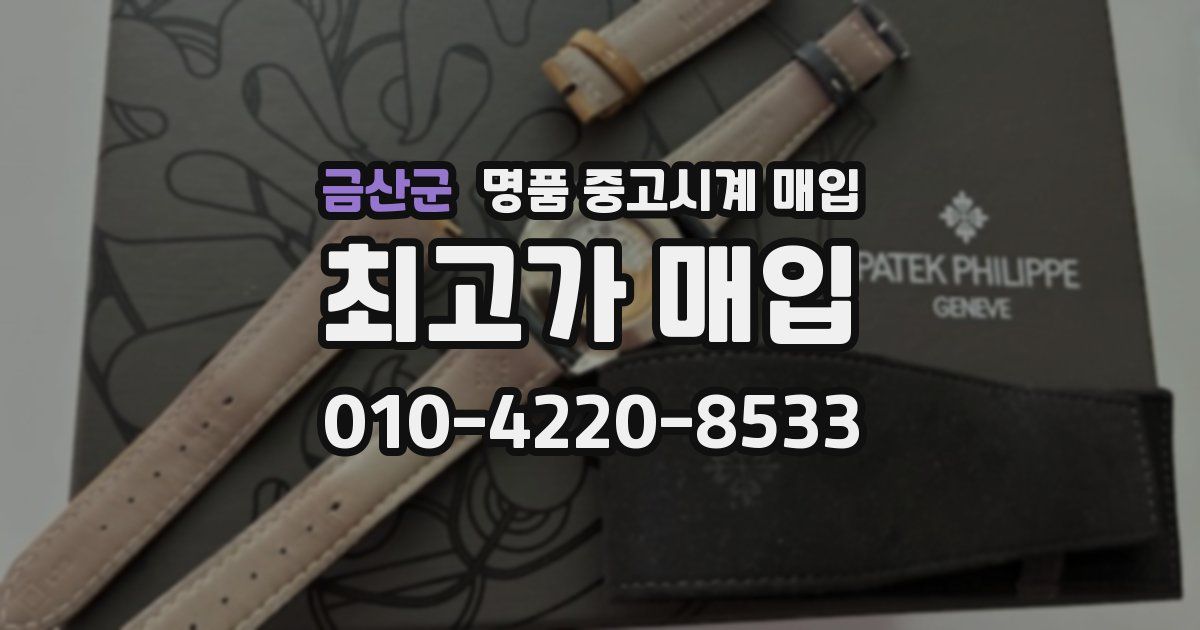 금산군 명품 중고시계 매입