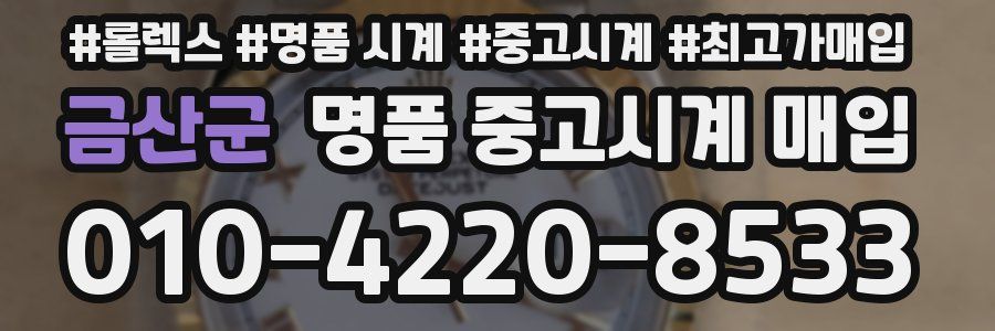 금산군 명품 중고시계 매입