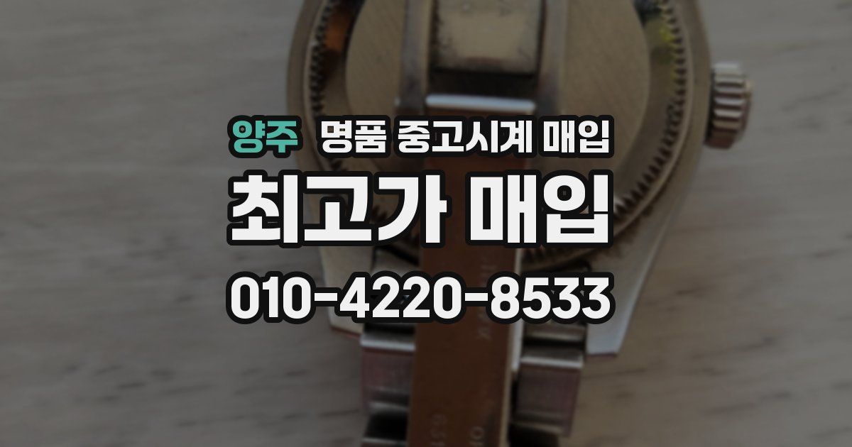 양주 명품 중고시계 매입