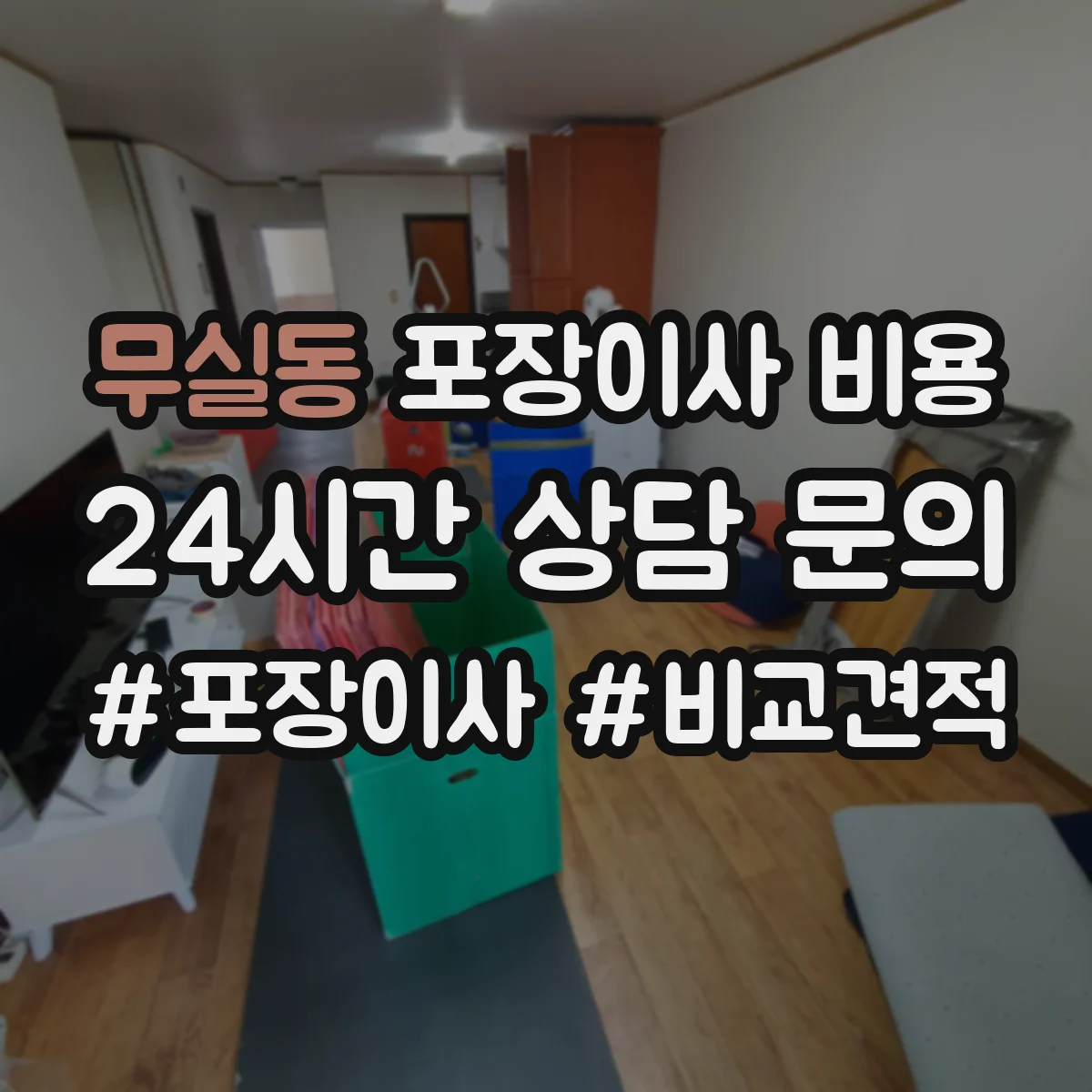 무실동 포장이사 비용