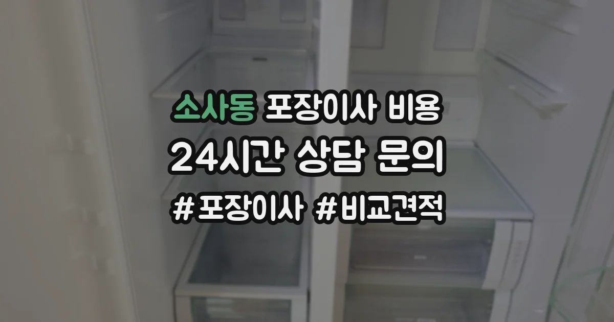 소사동 포장이사 비용
