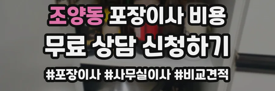 조양동 포장이사 비용