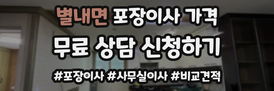 별내면 포장이사 가격