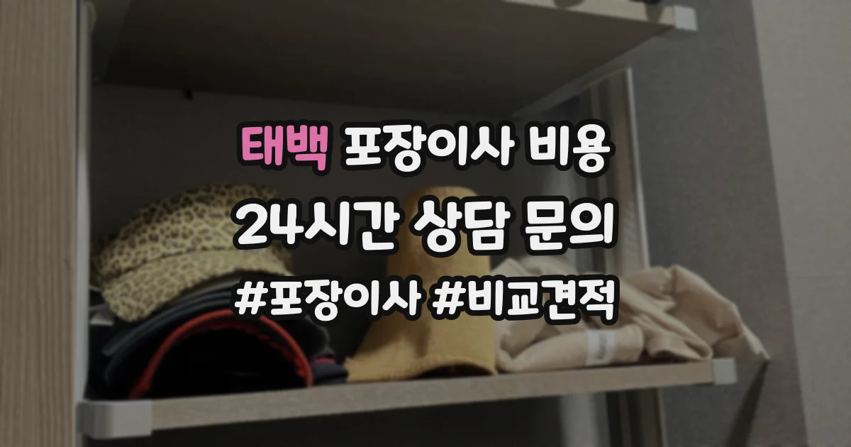 태백 포장이사 비용