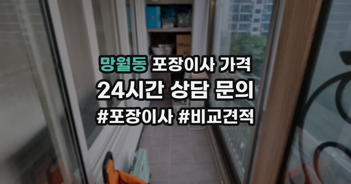 망월동 포장이사 가격