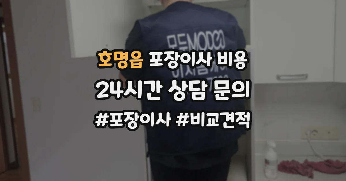 호명읍 포장이사 비용