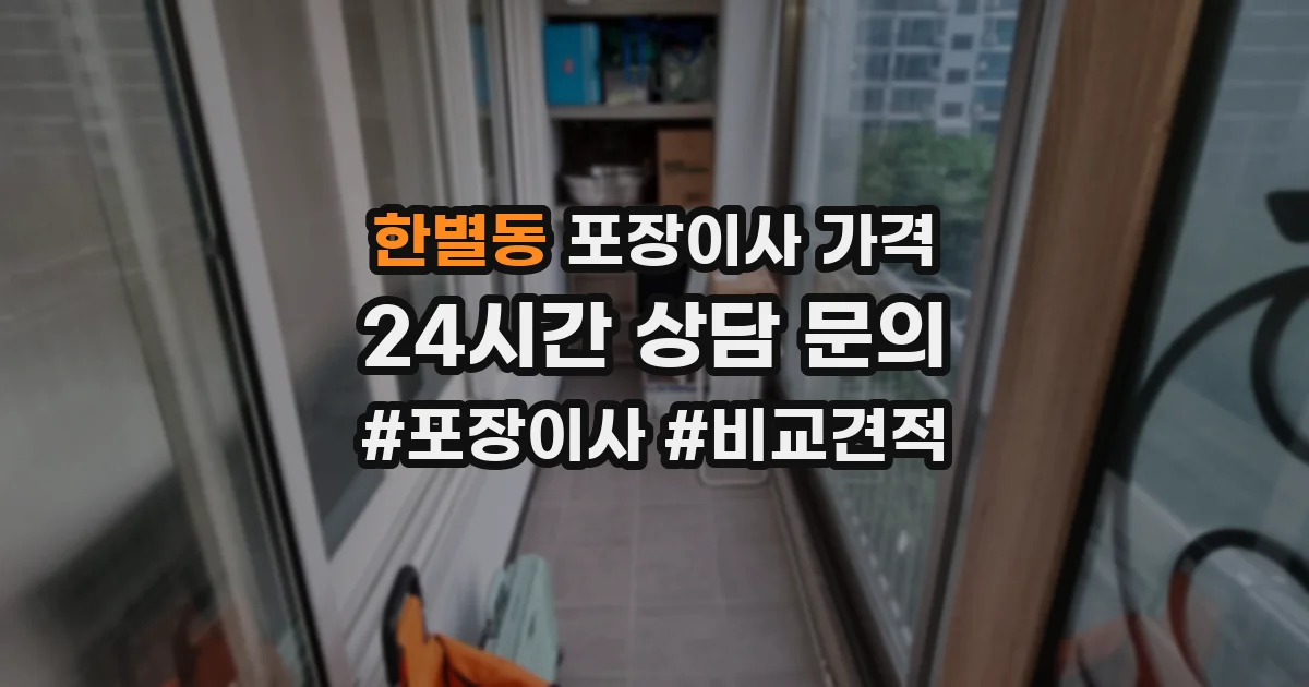 한별동 포장이사 가격