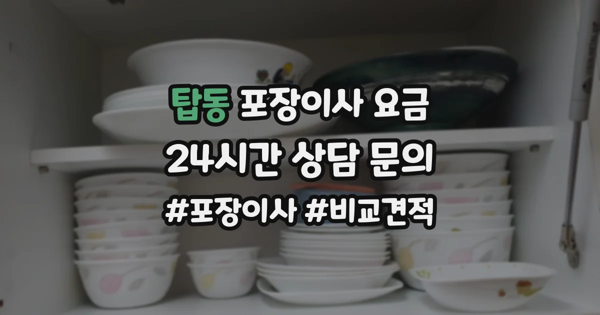 탑동 포장이사 요금