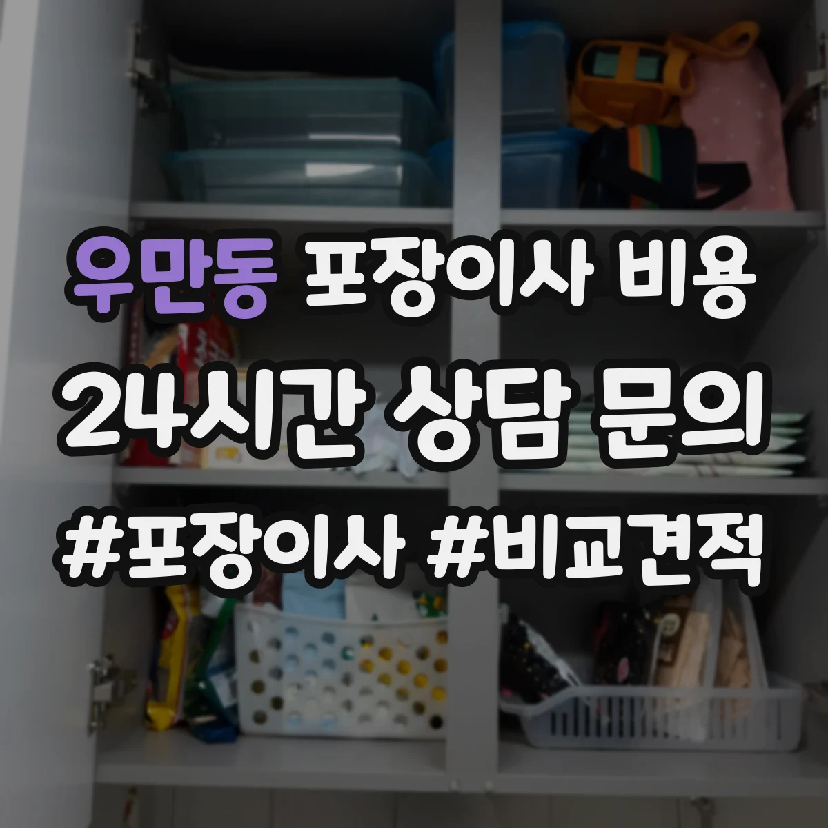 우만동 포장이사 비용