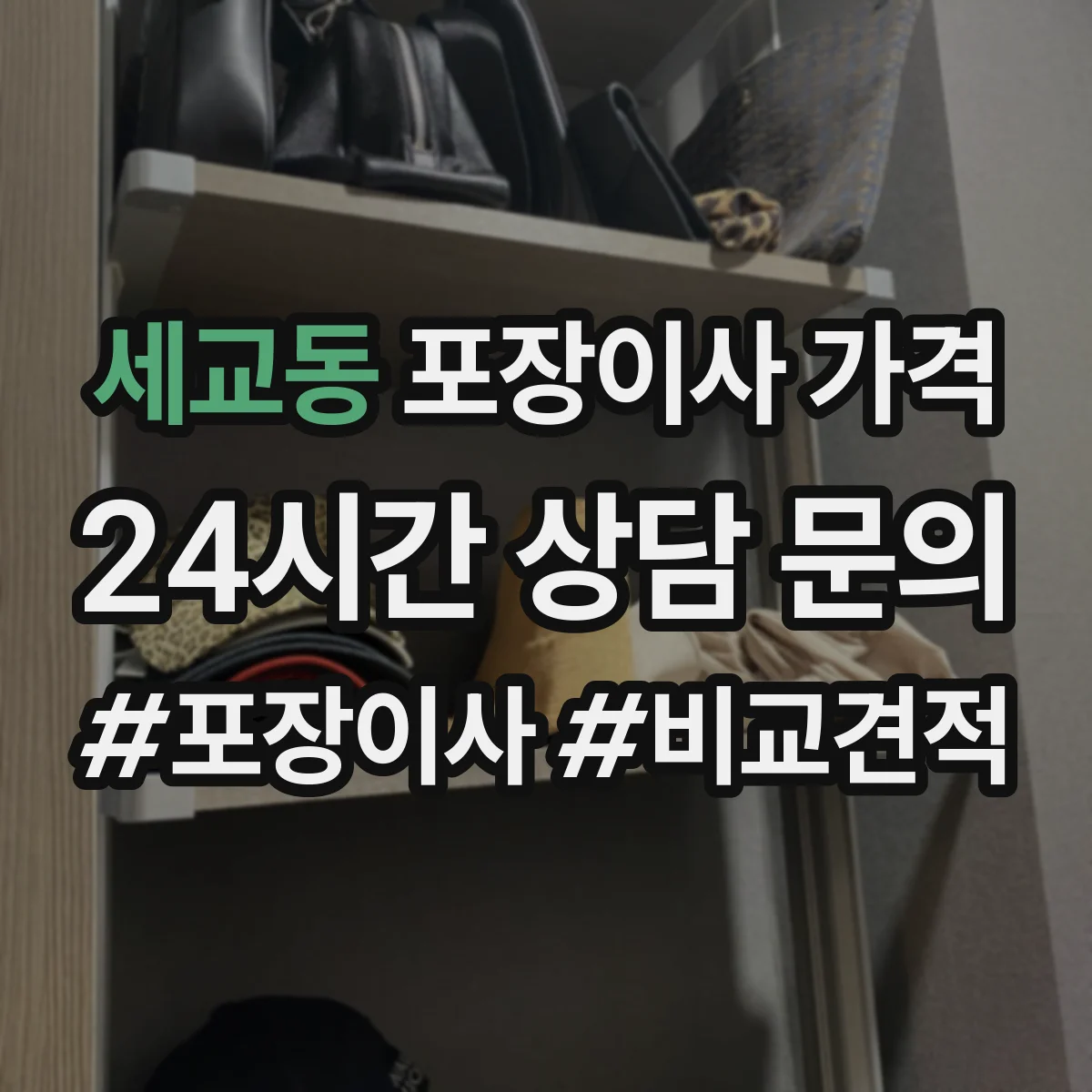 세교동 포장이사 가격
